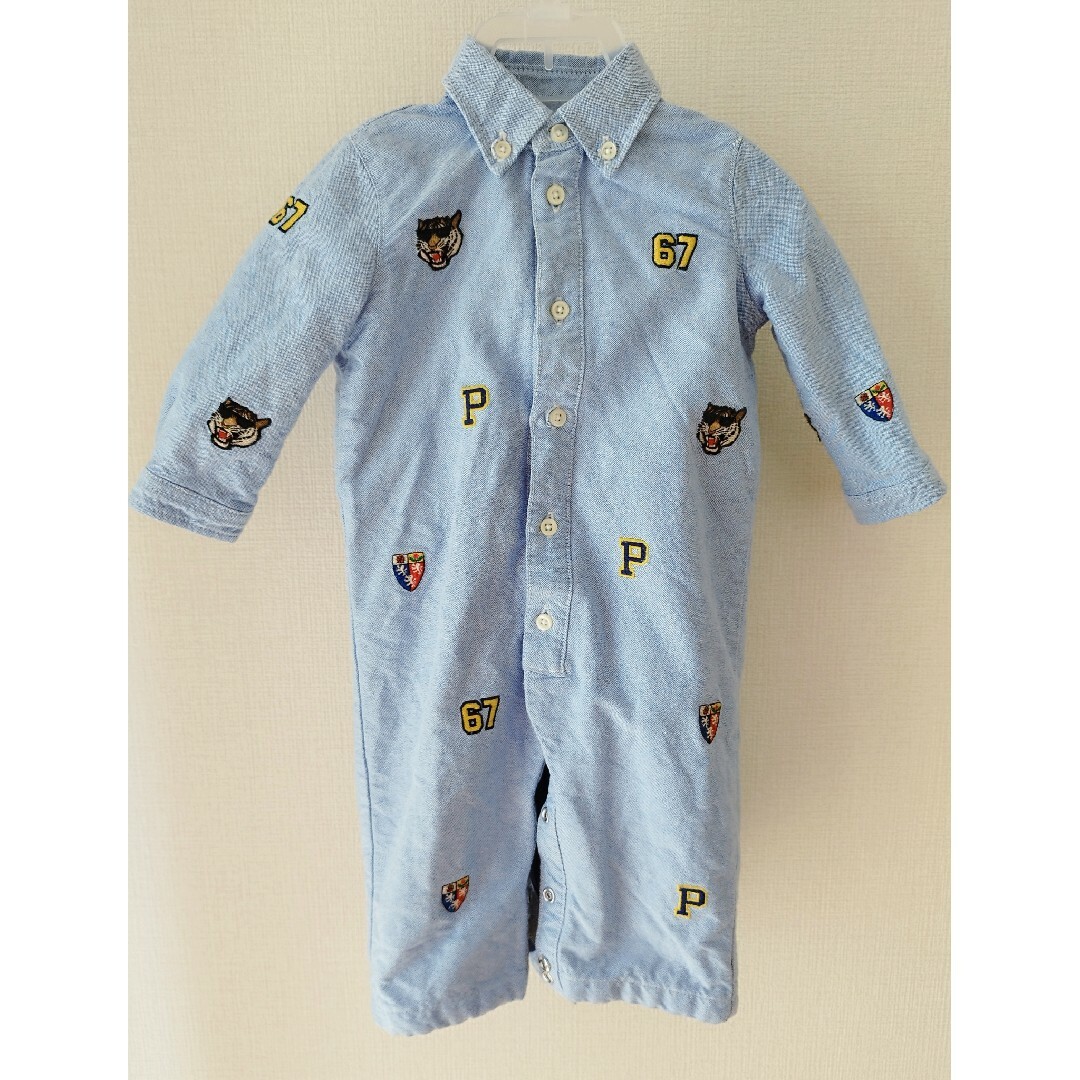 Ralph Lauren(ラルフローレン)のラルフローレンベビー ワッペン 6M 65サイズ　カバーオール キッズ/ベビー/マタニティのベビー服(~85cm)(カバーオール)の商品写真