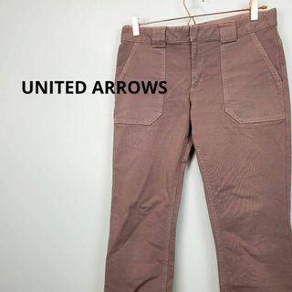 PinkLabelUNITEDARROWSピンク色Lカジュアルストレートパンツ(カジュアルパンツ)