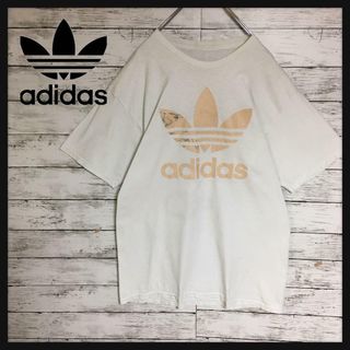 アディダス(adidas)の【人気両面トレフォイルロゴ】アディダス　半袖プリントTシャツ　白L F482(Tシャツ/カットソー(半袖/袖なし))