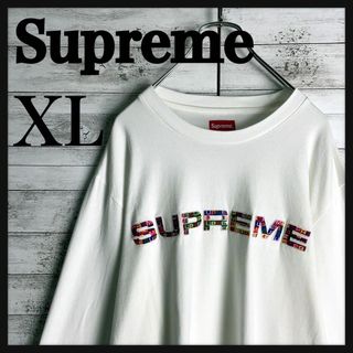 シュプリーム(Supreme)の9292【即完売モデル】シュプリーム☆刺繍ロゴ人気カラーロングtシャツ　入手困難(Tシャツ/カットソー(七分/長袖))