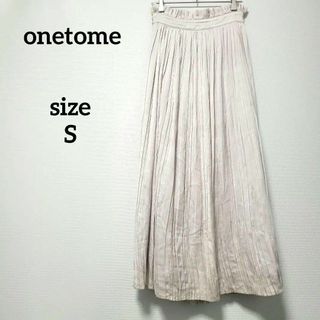 61/onetome　ロングスカート　プリーツスカート　ピンク　S　レディース(ロングスカート)