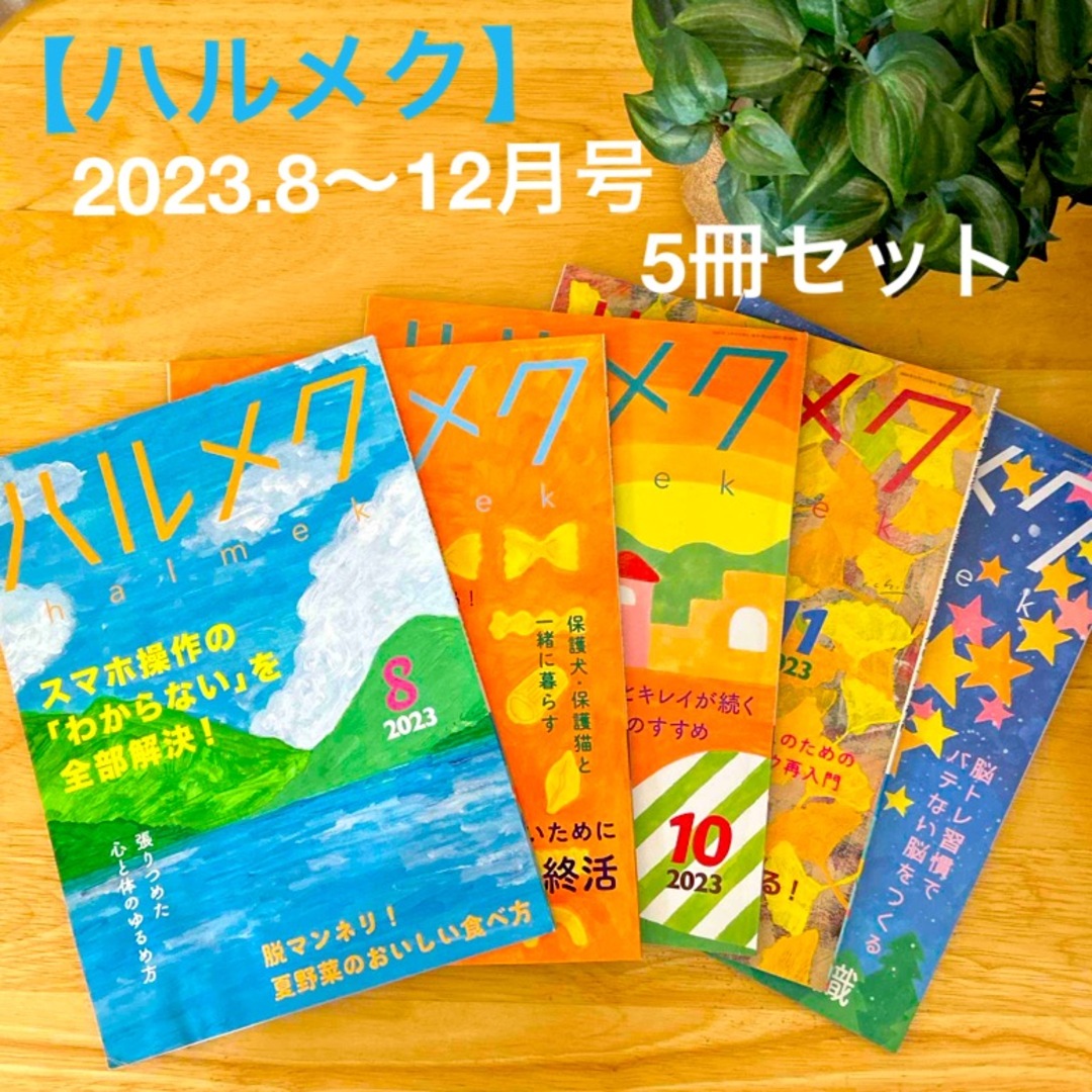 【ハルメク】2023.8〜12月号　5冊セット エンタメ/ホビーの雑誌(生活/健康)の商品写真