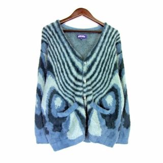 ファッキングオーサム FUCKING AWESOME ■ 21AW 【 ACID HAIRY CARDIGAN 】 総柄 アシッド ヘアリー ニット カーディガン　32299(カーディガン)