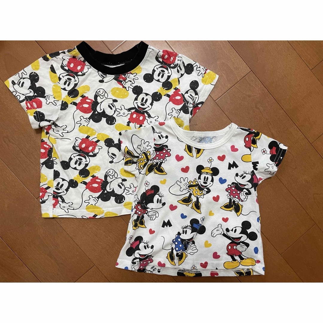 Disney(ディズニー)のミッキー ミニー おそろい キッズ/ベビー/マタニティのベビー服(~85cm)(Ｔシャツ)の商品写真