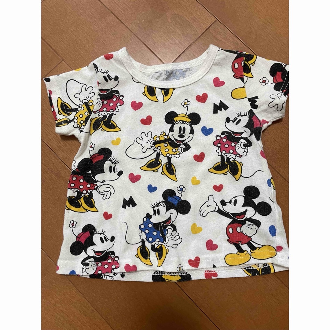 Disney(ディズニー)のミッキー ミニー おそろい キッズ/ベビー/マタニティのベビー服(~85cm)(Ｔシャツ)の商品写真
