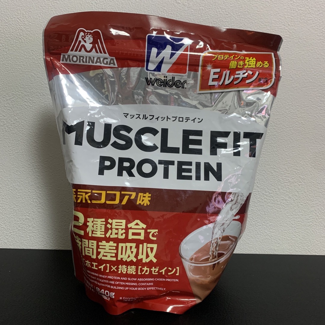 森永製菓(モリナガセイカ)の【森永】マッスルフィットプロテイン 森永ココア味(840g) 食品/飲料/酒の健康食品(プロテイン)の商品写真