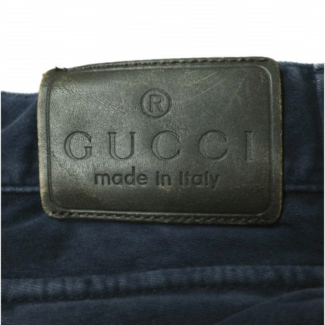 Gucci(グッチ)のGUCCI グッチ イタリア製 サイドラインモールスキンパンツ 300236 XZ758 44 ネイビー スリムテーパード 5ポケット ボトムス【中古】【GUCCI】 メンズのパンツ(その他)の商品写真