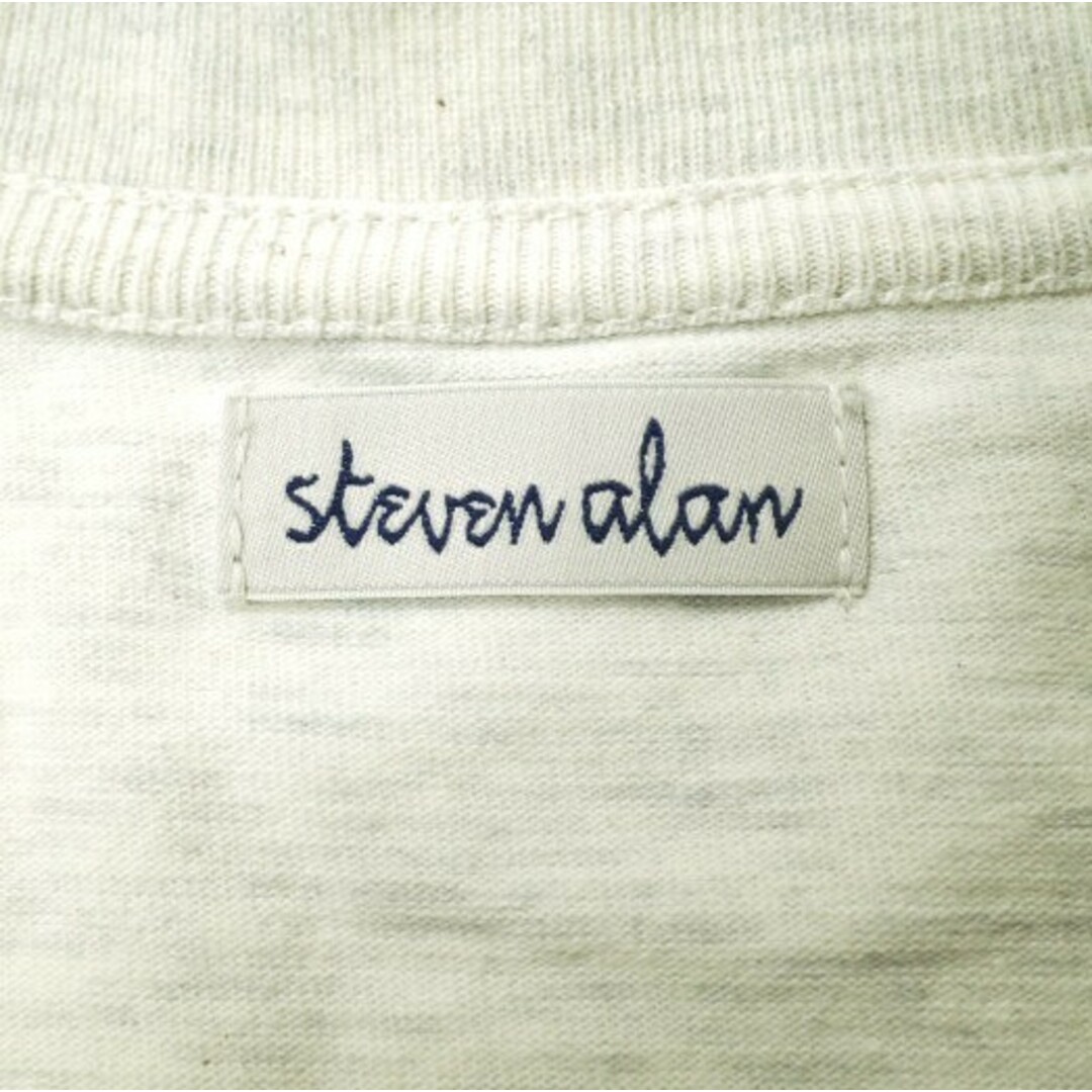 steven alan(スティーブンアラン)のSteven Alan スティーブンアラン 日本製 MICRO TOP BORDER LONG SLEEVE TEE BOX ボーダーロングスリーブTシャツ 8112-241-0251 L ナチュラル 長袖 クルーネック トップス【中古】【Steven Alan】 メンズのトップス(Tシャツ/カットソー(七分/長袖))の商品写真