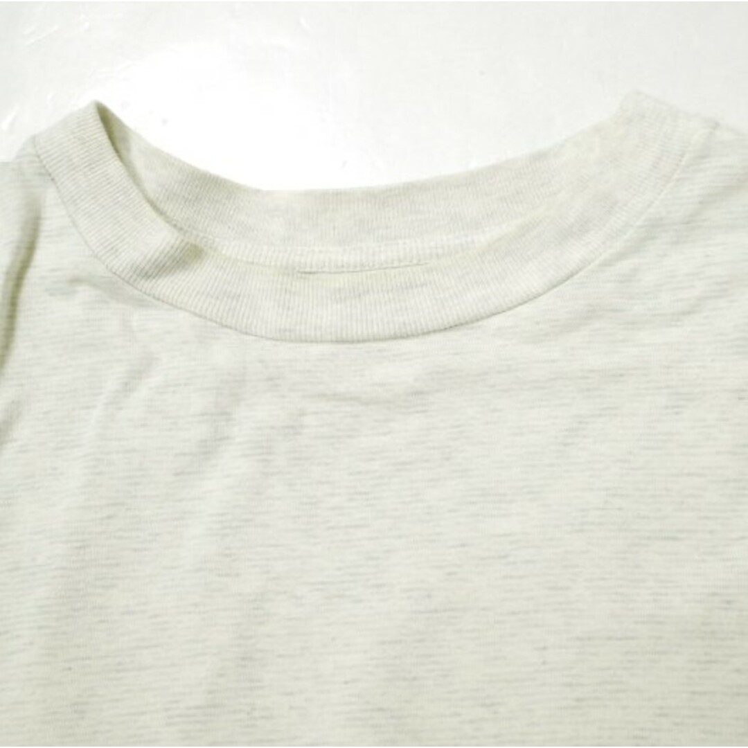 steven alan(スティーブンアラン)のSteven Alan スティーブンアラン 日本製 MICRO TOP BORDER LONG SLEEVE TEE BOX ボーダーロングスリーブTシャツ 8112-241-0251 L ナチュラル 長袖 クルーネック トップス【中古】【Steven Alan】 メンズのトップス(Tシャツ/カットソー(七分/長袖))の商品写真