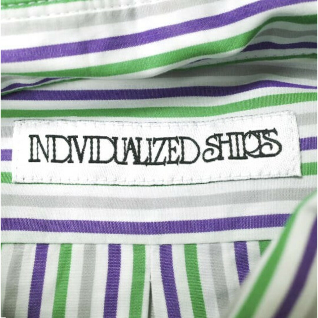 INDIVIDUALIZED SHIRTS(インディヴィジュアライズドシャツ)のINDIVIDUALIZED SHIRTS インディビジュアライズドシャツ アメリカ製 BEAMSカスタムオーダー限定 マルチストライプBDシャツ 151/2(オーダーサイズ) Murti 長袖 ボタンダウン トップス【中古】【INDIVIDUALIZED SHIRTS】 メンズのトップス(シャツ)の商品写真