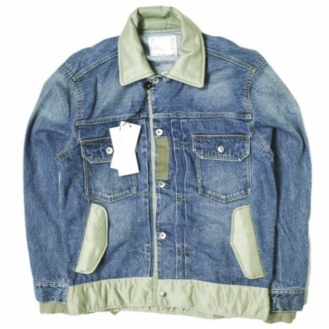 sacai - sacai サカイ 23SS 日本製 Denim x Nylon Twill Blouson sacai - sacai サカイ 23SS 日本製 Denim x Nylon Twill Blouson