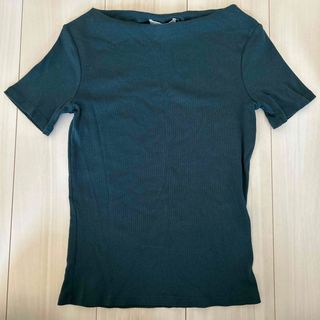 ザラ(ZARA)のボートネックTシャツ　リブTシャツ(Tシャツ(半袖/袖なし))