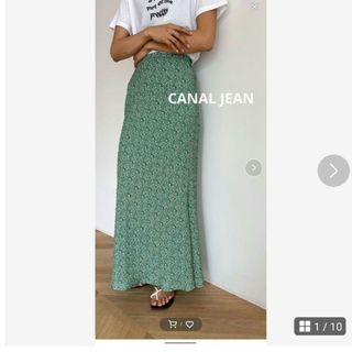 キャナルジーン(CANAL JEAN)のCANAL JEAN 小花柄マーメイドスカート(ロングスカート)