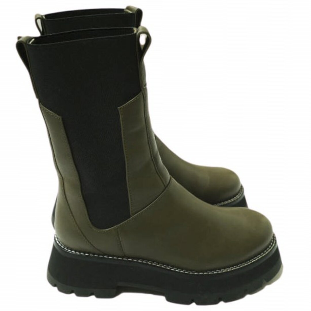 3.1 Phillip Lim(スリーワンフィリップリム)の3.1 Phillip Lim スリーワン フィリップリム Kate Lug Sole Combat Boot サイドゴア コンバットブーツ SSF1-T748SEN 36(23cm) DK OLIVE シューズ【中古】【3.1 Phillip Lim】 レディースの靴/シューズ(ブーツ)の商品写真