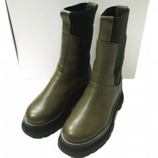 スリーワンフィリップリム(3.1 Phillip Lim)の3.1 Phillip Lim スリーワン フィリップリム Kate Lug Sole Combat Boot サイドゴア コンバットブーツ SSF1-T748SEN 36(23cm) DK OLIVE シューズ【中古】【3.1 Phillip Lim】(ブーツ)