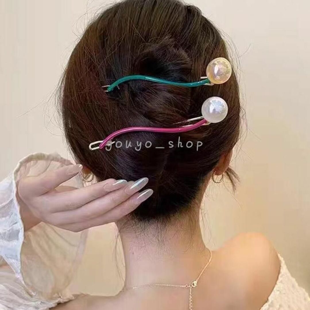 ヘアクリップ レディース ヘアアクセサリー 髪留めヘアクリップ まとめ髪 レディースのヘアアクセサリー(バレッタ/ヘアクリップ)の商品写真