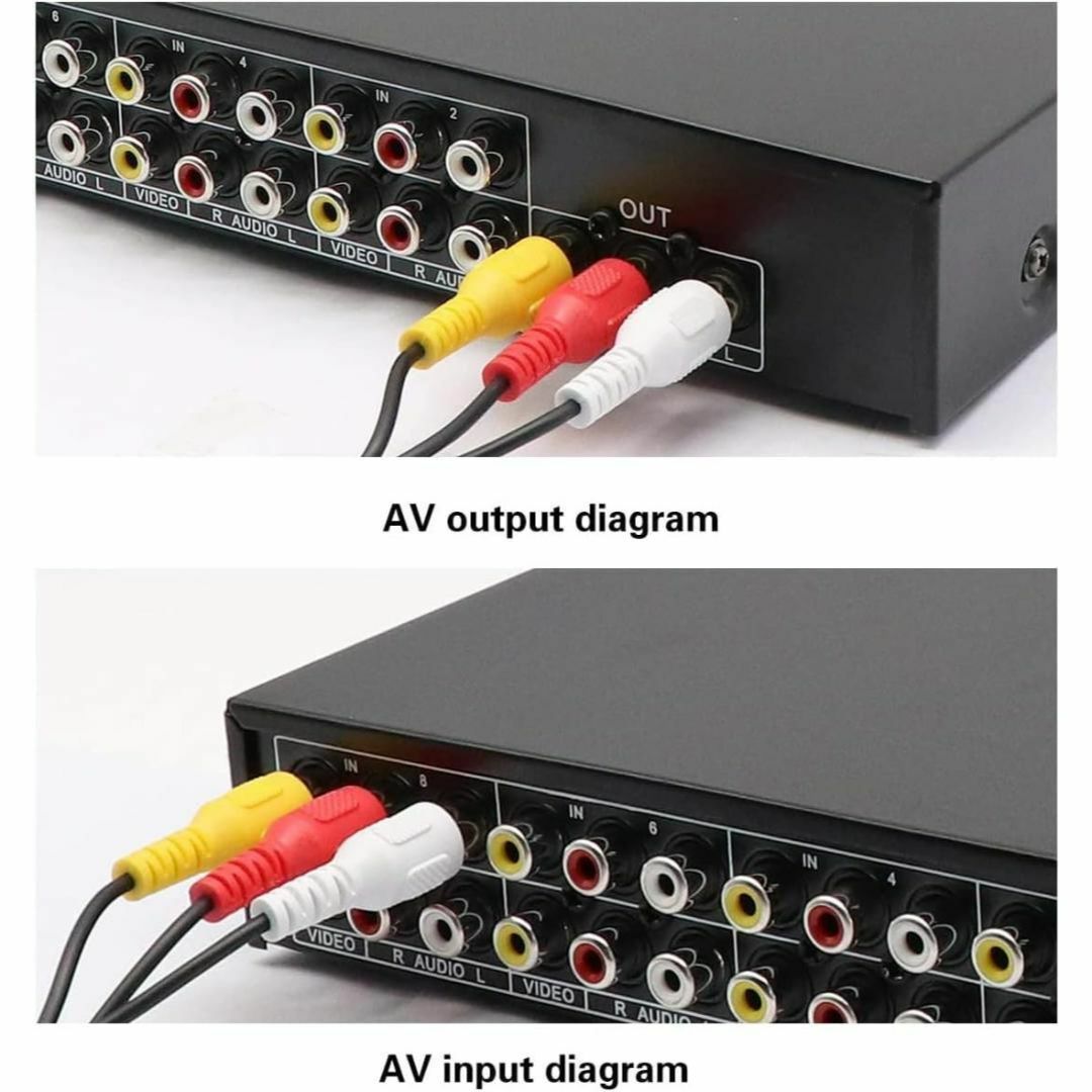 【新品】8In1Out3 ケーブルボックス用AVオーディオビデオスプリッタアンプ スマホ/家電/カメラのテレビ/映像機器(その他)の商品写真