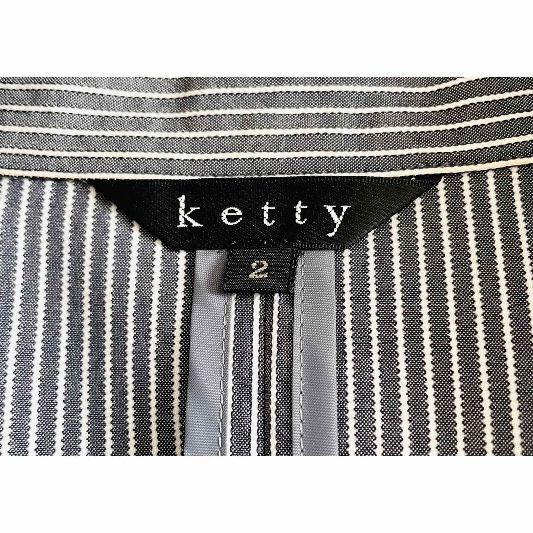 ketty(ケティ)の美品☆ketty レディース　ジャケット　紺地に白のストライプ レディースのジャケット/アウター(テーラードジャケット)の商品写真