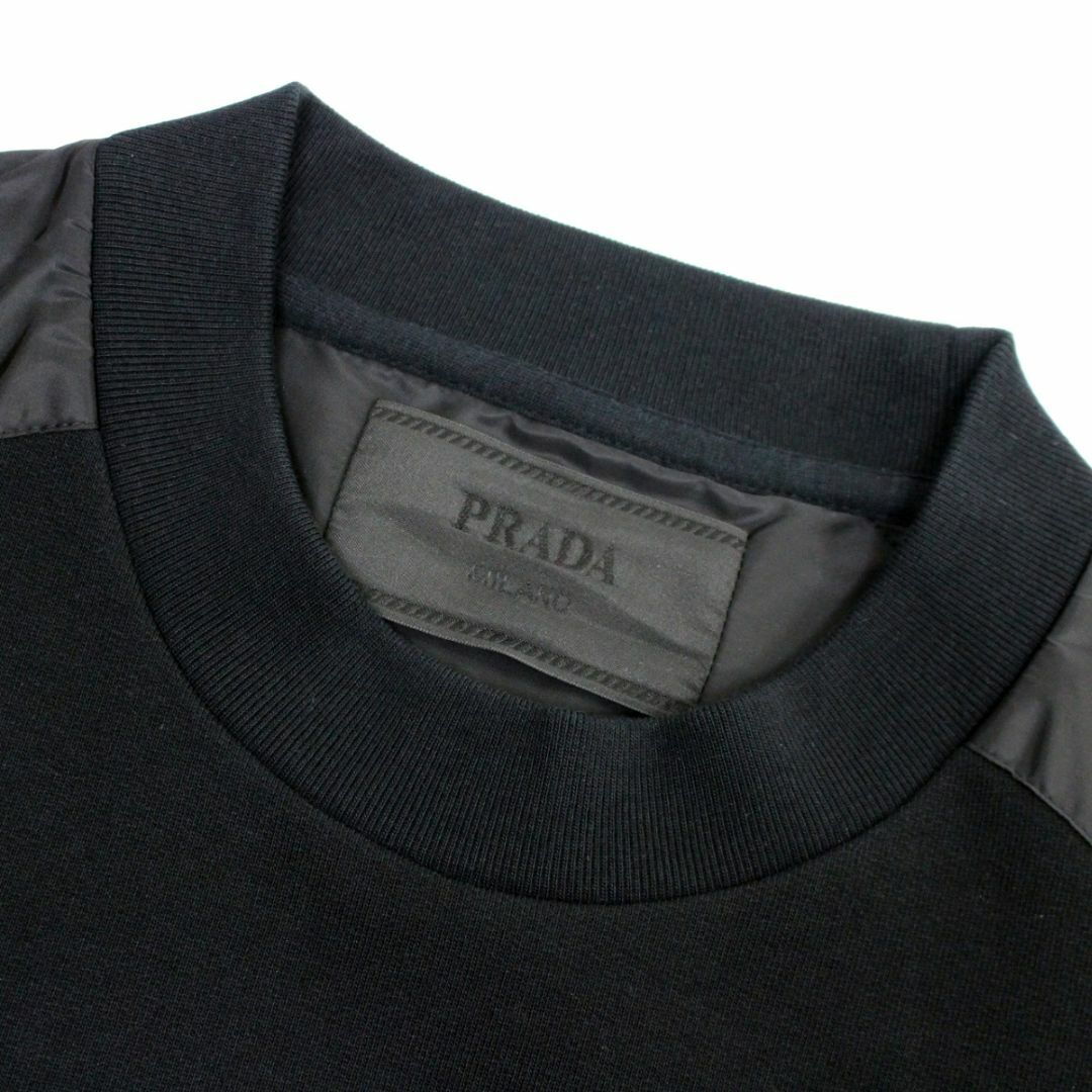 PRADA(プラダ)の送料無料 2 PRADA プラダ UJL21A 10UF ブラック ロゴ スウェット トレーナー size M メンズのトップス(スウェット)の商品写真
