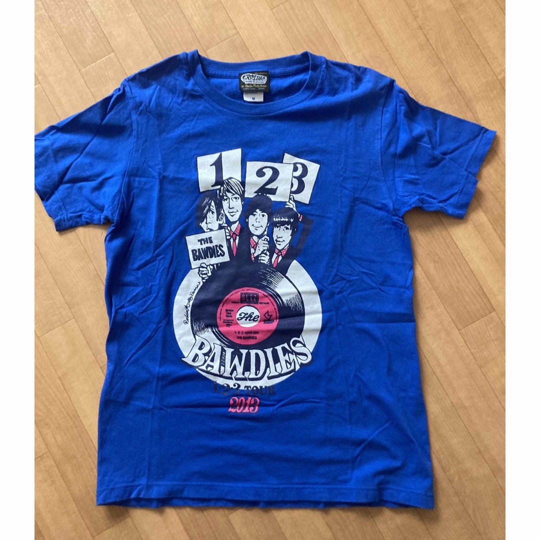 3月末まで！THE BAWDIES 2013 ライブTシャツ　青 エンタメ/ホビーのタレントグッズ(ミュージシャン)の商品写真