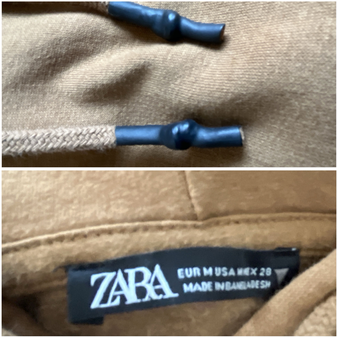 ZARA(ザラ)のザラ ZARA ドロップショルダートレーナー スウェット パーカー キャメル　M レディースのトップス(パーカー)の商品写真