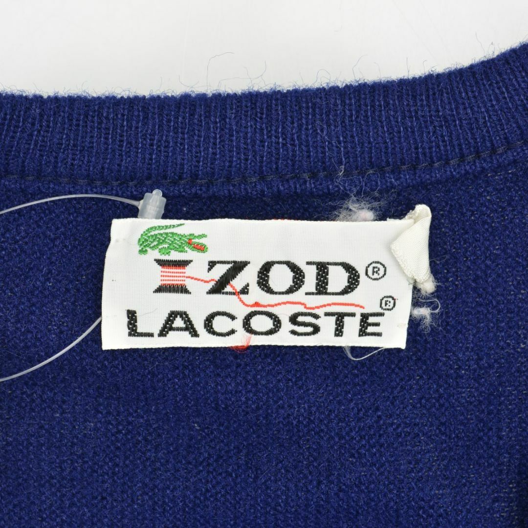 LACOSTE - 【IZODLACOSTE】70s 糸巻きタグ Vネックアクリル長袖 LACOSTE - 【IZODLACOSTE】70s 糸巻きタグ Vネックアクリル長袖