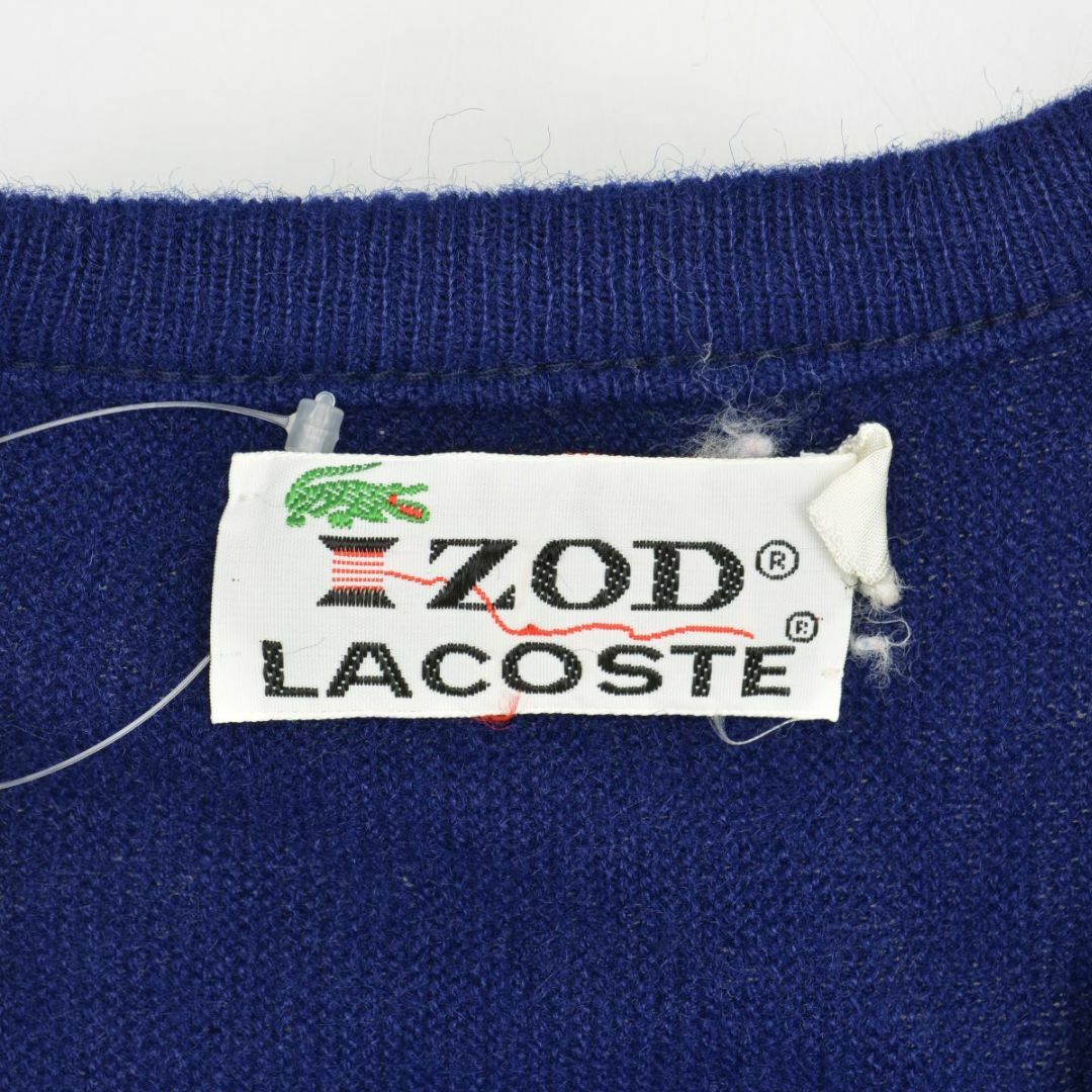 LACOSTE(ラコステ)の【IZODLACOSTE】70s 糸巻きタグ Vネックアクリル長袖ニットセーター メンズのトップス(ニット/セーター)の商品写真