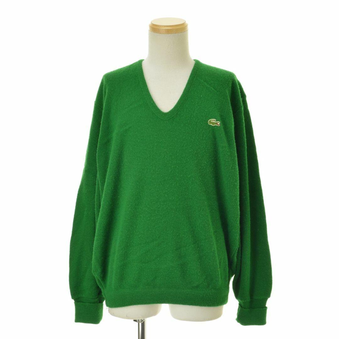 LACOSTE(ラコステ)の【IZODLACOSTE】70s 糸巻きタグ Vネックアクリル長袖ニットセーター メンズのトップス(ニット/セーター)の商品写真