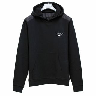 プラダ(PRADA)の送料無料 2 PRADA プラダ UJL20A 10UF F0002 ブラック ロゴ パーカー フーディ size L(パーカー)