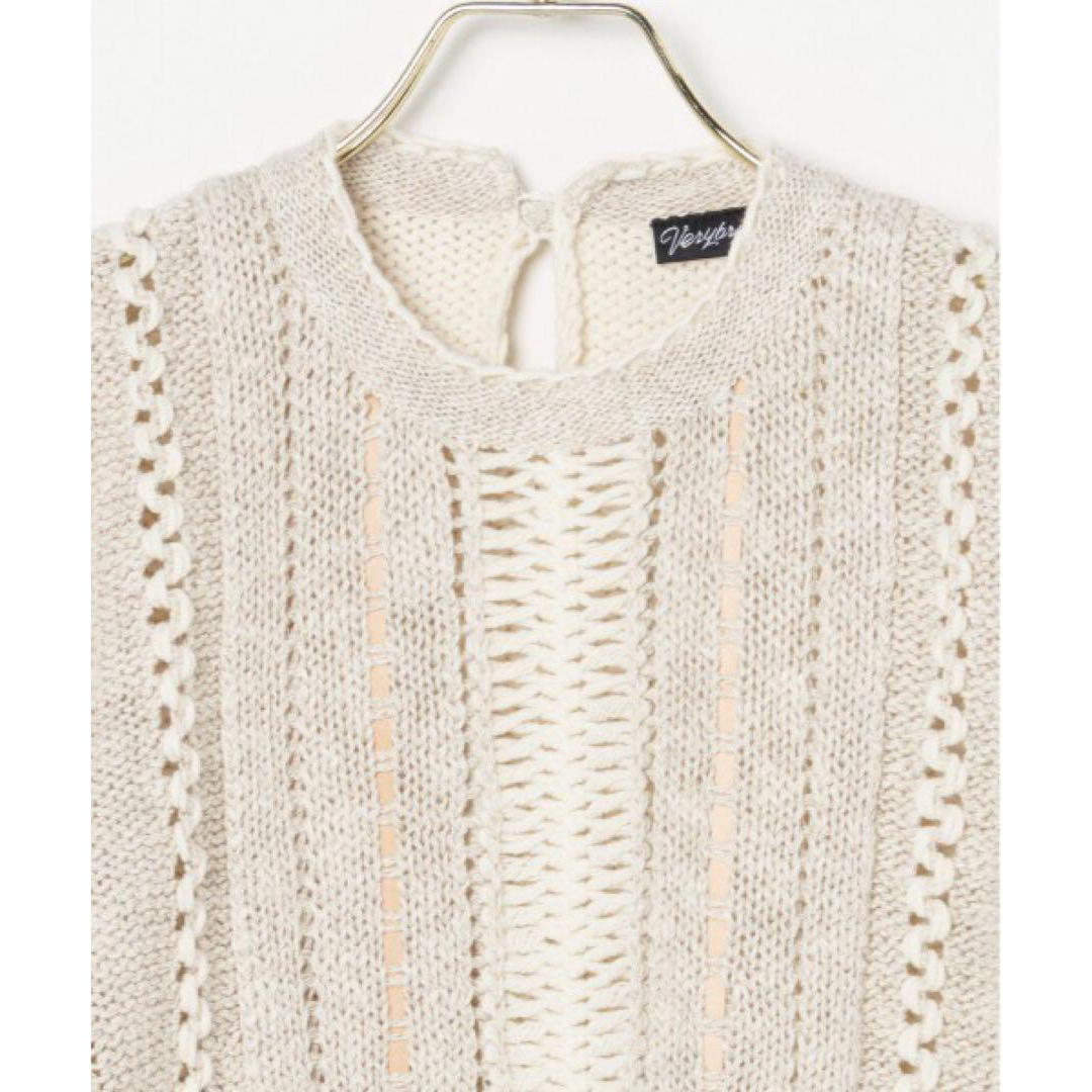 Verybrain(ベリーブレイン)のVerybrain Leather knitting knit top レディースのトップス(ニット/セーター)の商品写真