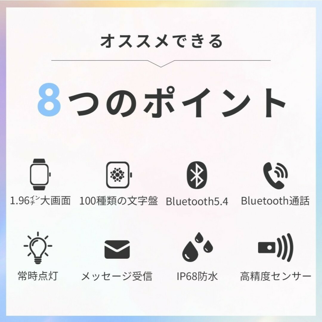 【Bluetooth5.4最新型】スマートウォッチ 通話機能付 メンズの時計(腕時計(デジタル))の商品写真
