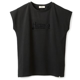 ヘルノ(HERNO)のヘルノ HERNO Tシャツ レディース INTERLOCK JERSEY 半袖 クルーネック フレンチスリーブ ショートスリーブシャツ 2024年春夏新作 JG000211D 52009 9393(Tシャツ(半袖/袖なし))