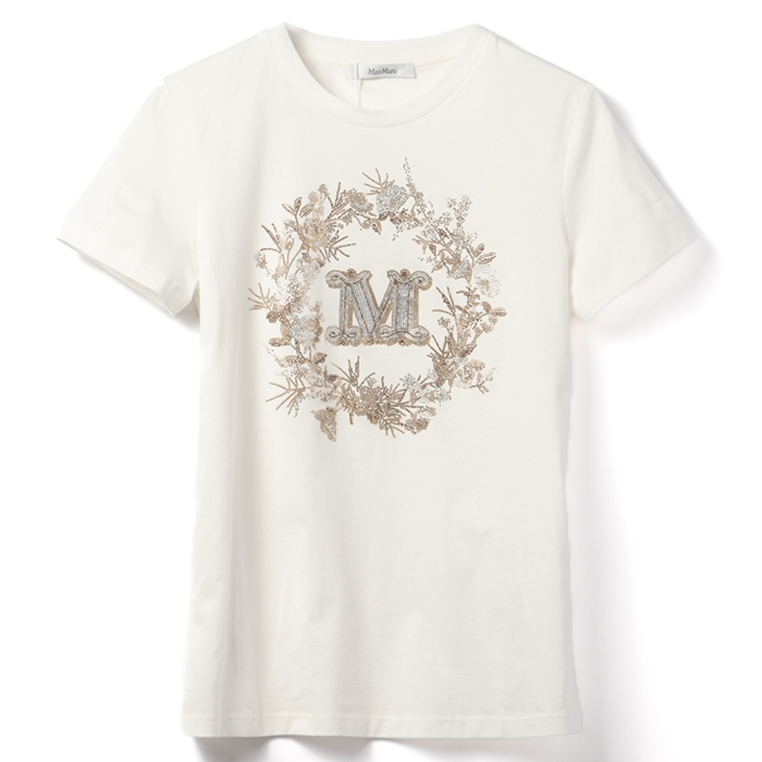 Max Mara - マックスマーラ MAX MARA Tシャツ ELMO 刺繍ロゴ Max Mara - マックスマーラ MAX MARA Tシャツ ELMO 刺繍ロゴ