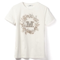 マックスマーラ MAX MARA Tシャツ ELMO 刺繍ロゴ 半袖シャツ クルーネック ショートスリーブ ラインストーン 2024年春夏新作 2411941011 0003