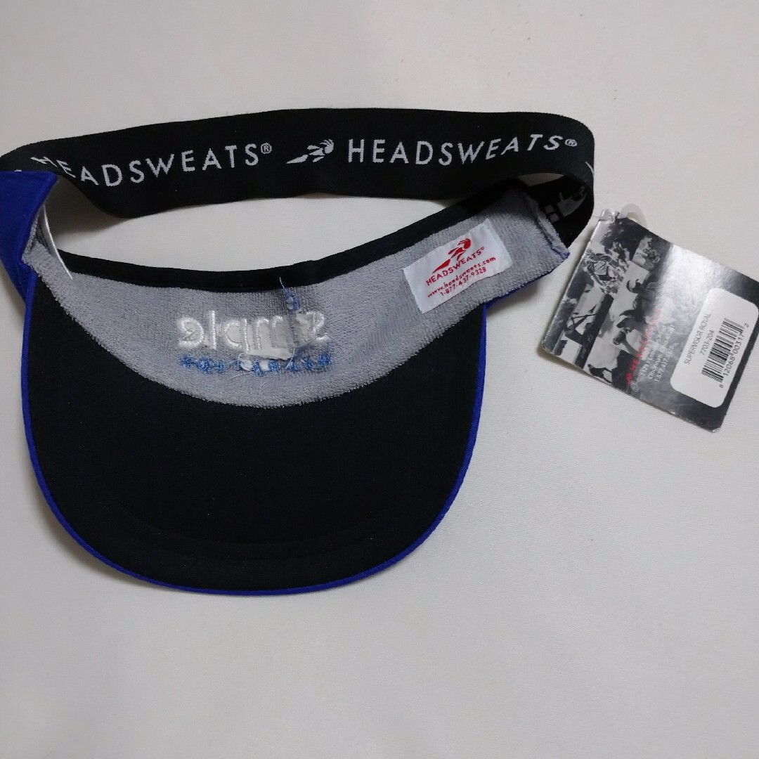 HEADSWEATS サンバイザー 青 スポーツ ジム ランニング  外国 帽子 スポーツ/アウトドアのランニング(ウェア)の商品写真