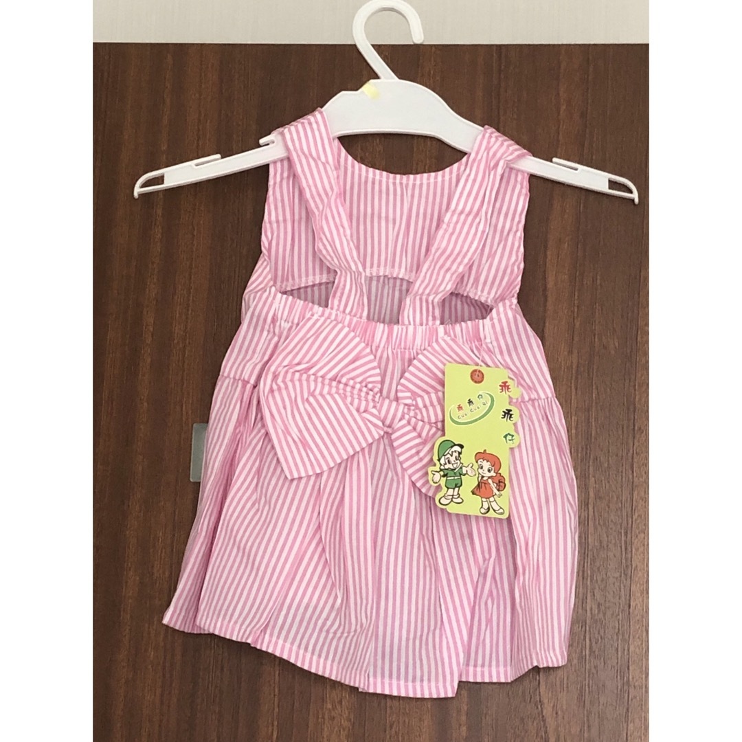 ベビー ワンピース セットアップ 女の子 90 韓国 パンツ ピンク 可愛い 夏 キッズ/ベビー/マタニティのベビー服(~85cm)(ワンピース)の商品写真