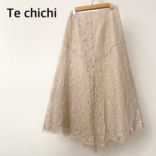 テチチ(Techichi)のTe chichi テチチ　ベージュ　ロングスカート　アシンメトリー　レース(ロングスカート)