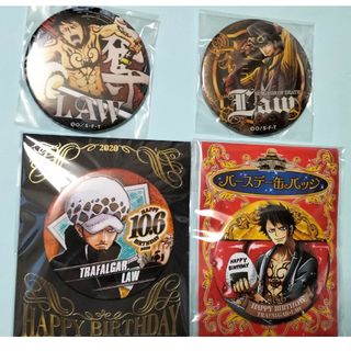 ONE PIECE ワンピース ロー　輩缶バッジ　バースデー缶バッジ(バッジ/ピンバッジ)