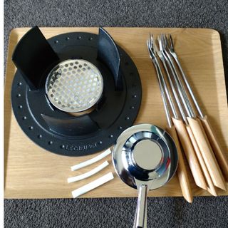 LE CREUSET - ル・クルーゼ　チーズフォンデュ台セット