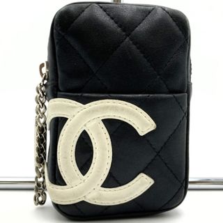 シャネル(CHANEL)の【CHANEL】 シャネル シガレットケース タバコケース ココマーク カンボンライン ポーチ ブラック レザー レディース メンズ 小物 USED 【中古】(ポーチ)