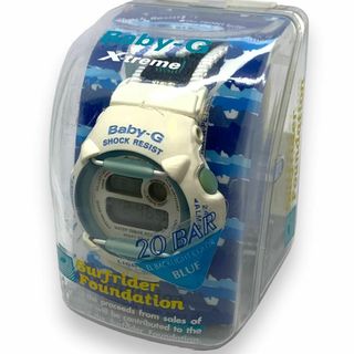 ベビージー(Baby-G)の【美品・電池交換済】Baby-G　CASIO　BG-370SR　ホワイトｘブルー(腕時計)