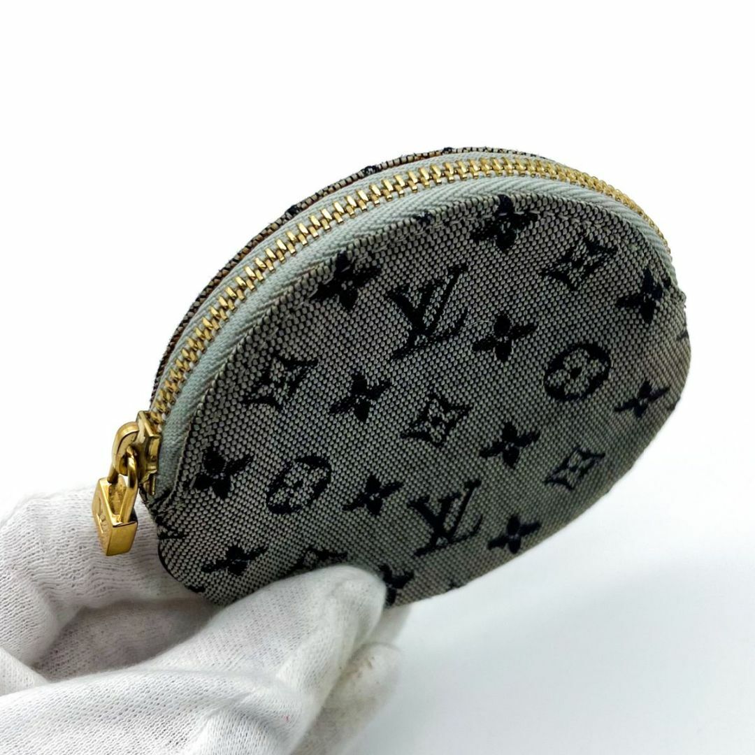 LOUIS VUITTON(ルイヴィトン)の【極美品】 ルイヴィトン ポルトモネロン モノグラムミニ　ブルー　 小銭入れ レディースのファッション小物(コインケース)の商品写真