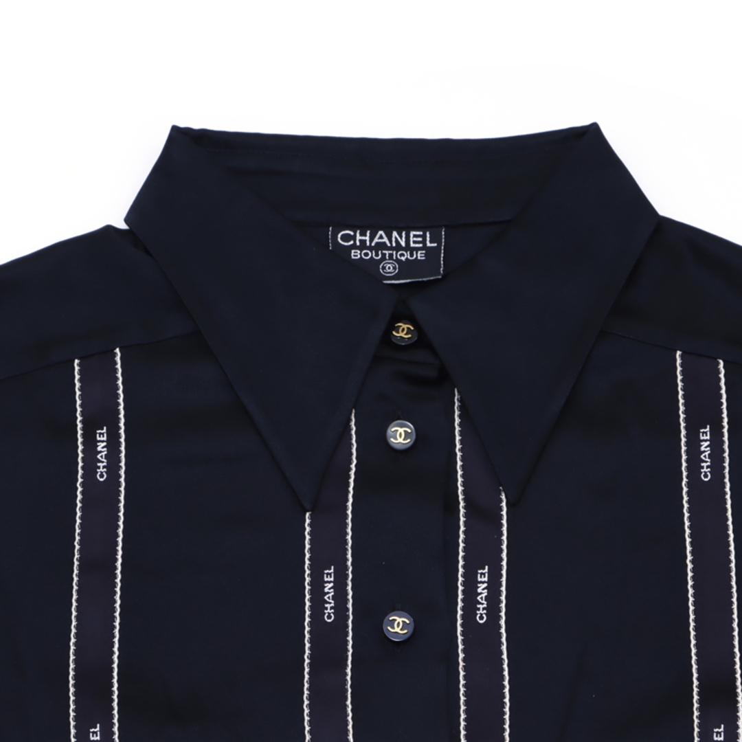 CHANEL(シャネル)のシャネル CHANEL ココマークボタン  1990年 ブラウス シルク レディースのトップス(シャツ/ブラウス(長袖/七分))の商品写真