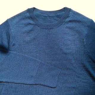 MUJI (無印良品) - 無印良品 ウールシルク洗えるVネック長袖セーター