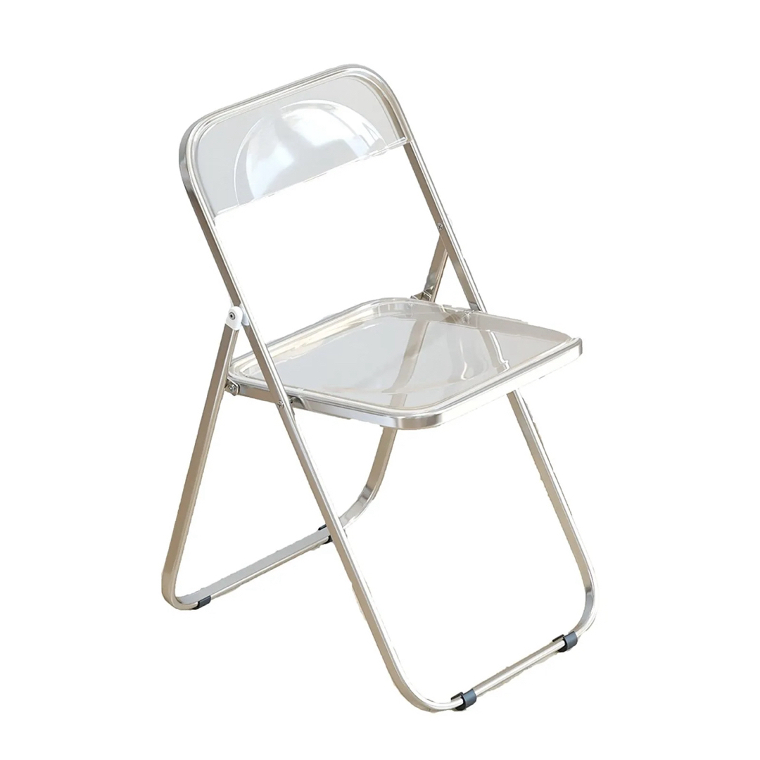 クリアチェア 折り畳みチェア 透明 イス 北欧 1脚 インテリア/住まい/日用品の椅子/チェア(折り畳みイス)の商品写真