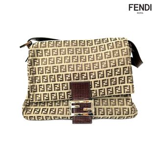 フェンディ(FENDI)のフェンディ FENDI マンマバケット ズッチーノ ショルダーバッグ キャンバス(ショルダーバッグ)