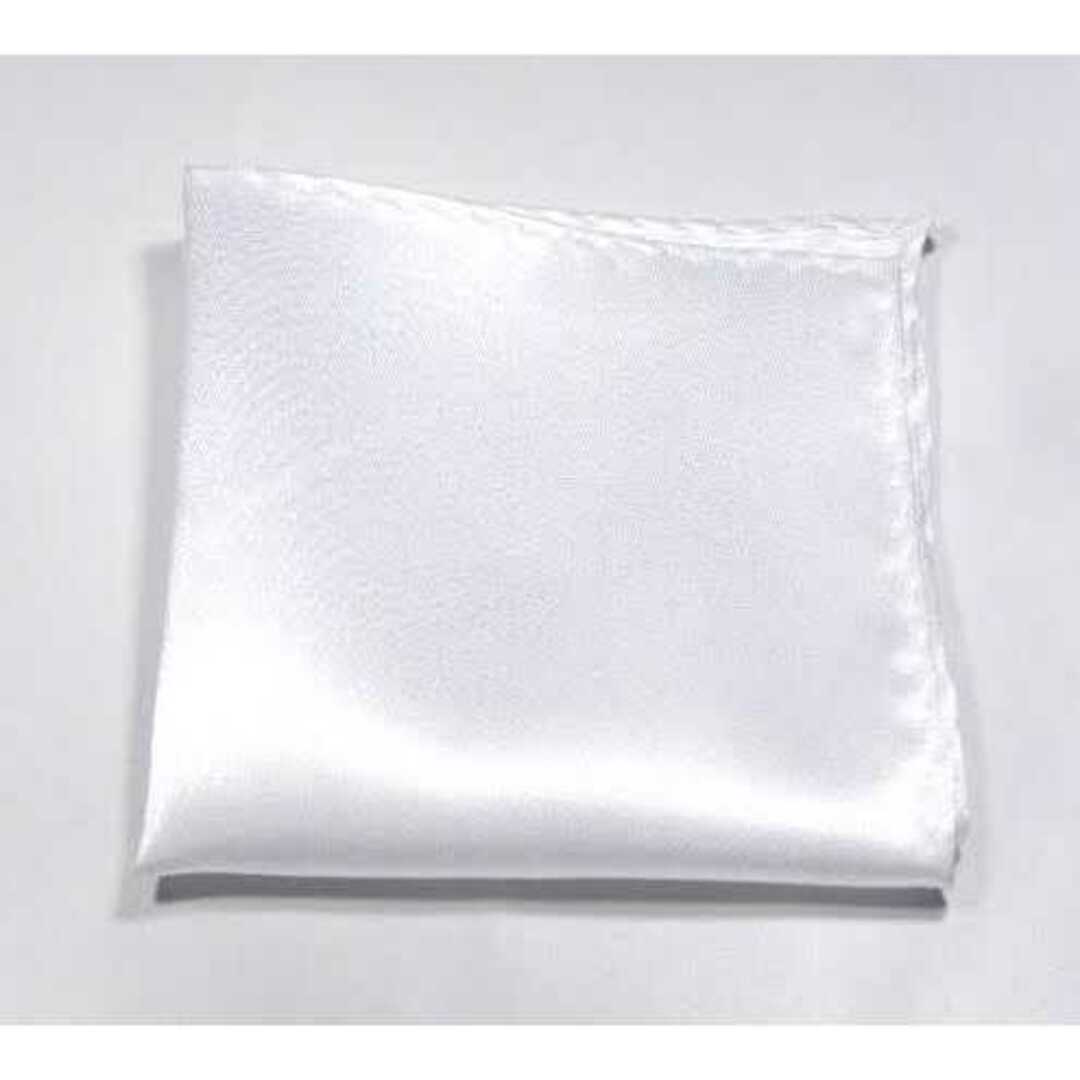 ハンカチーフ ホワイト ポケットチーフ ハンカチ ネクタイ タイピン カフス メンズのファッション小物(ハンカチ/ポケットチーフ)の商品写真