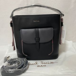 ポールスミス(Paul Smith)の新品 ポールスミス PAULSMITH ショルダー ハンドバッグ クロ 牛革(ハンドバッグ)