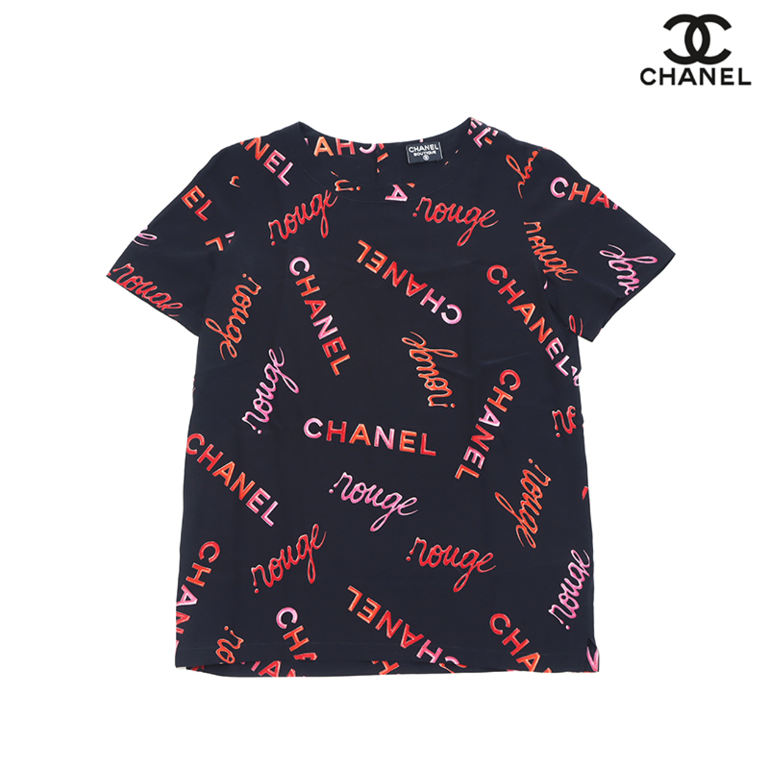 CHANEL(シャネル)のシャネル CHANEL ロゴシャツ サイズ40 2010年 半袖Ｔシャツ シルク レディースのトップス(Tシャツ(半袖/袖なし))の商品写真