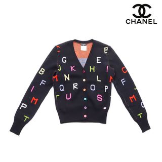 シャネル(CHANEL)のシャネル CHANEL アルファベット刺繡入り サイズ36 2001年 カーディガン ウール(カーディガン)